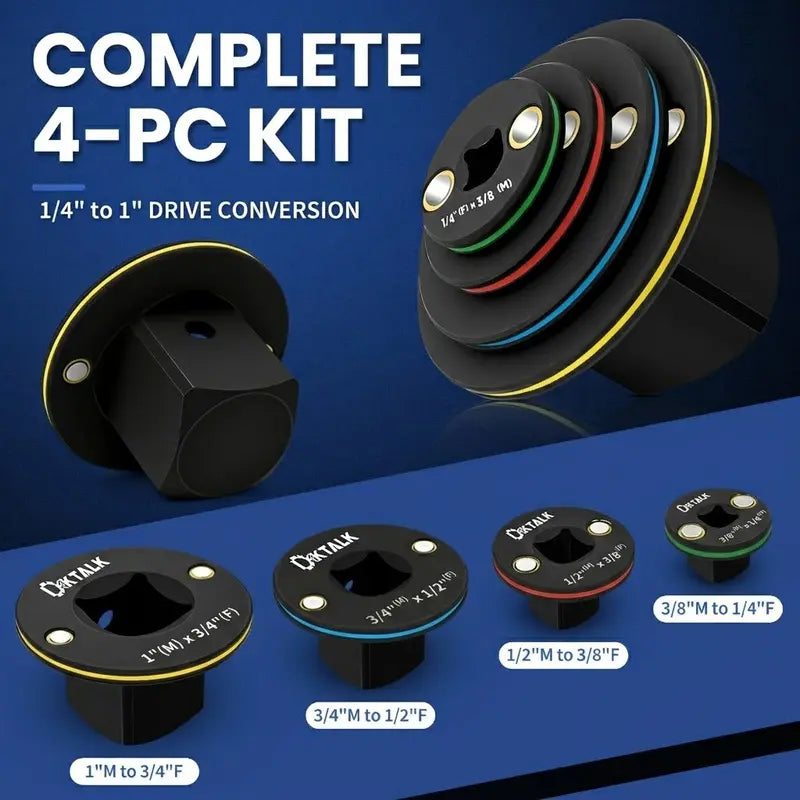 Ultra-Slim Low Profile Impact Socket Adapter Set for Tight Spaces