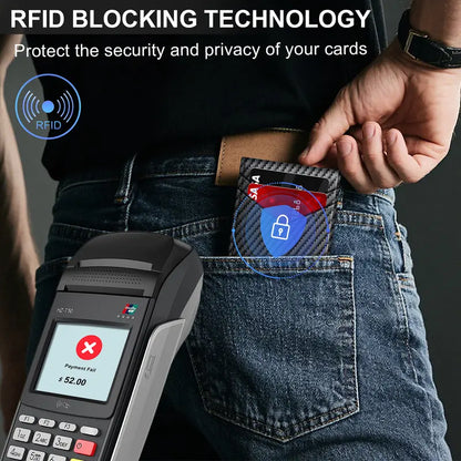 Smart Pop-Up Minimalist Slim Wallet with Cash Clip & RFID Protection