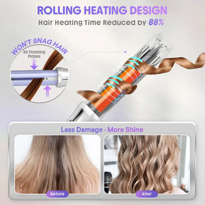 Auto-Rotating Airflow Curler with 360° Cool Lock Technology